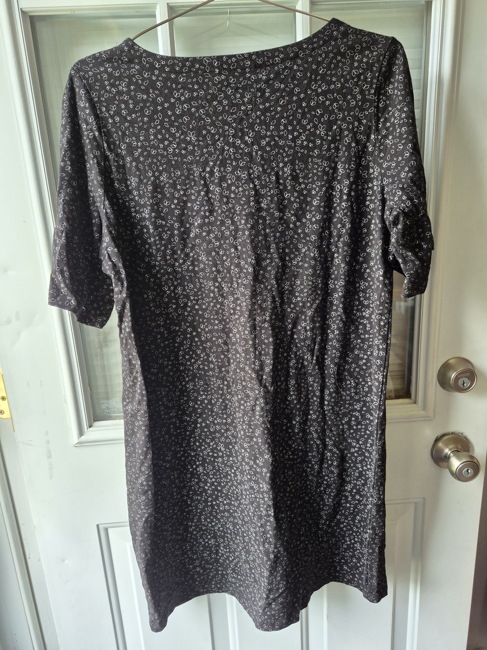 Target Women’s Black Floral Scoop Neck Tshirt Dress - Picture 2 of 5